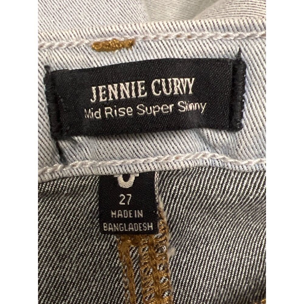 NEW! True Religion Jennie Curvy Mid Rise Super Skinny Blue Jeans Women's Size 27 - Picture 11 of 12